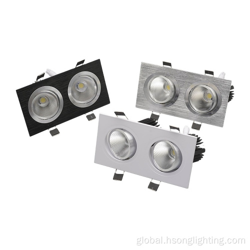 custom led signs 2 head square recessed downlight 2*10w Manufactory